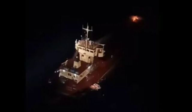 Crew Airlifted from Burning Cargo Ship in Baltic