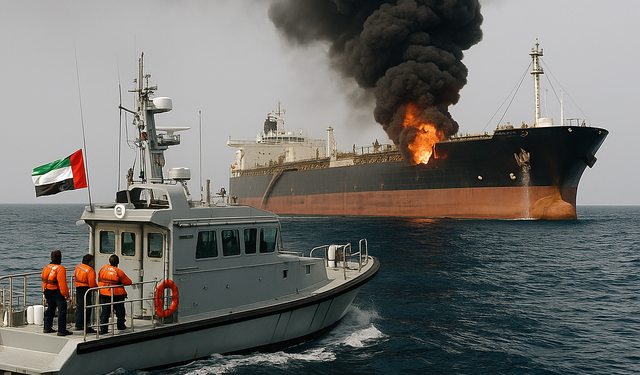 UAE Evacuates 24 from ADALYNN Tanker After Hormuz Collision