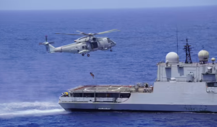 INS Tabar & UK Carrier Strike Drill in Action