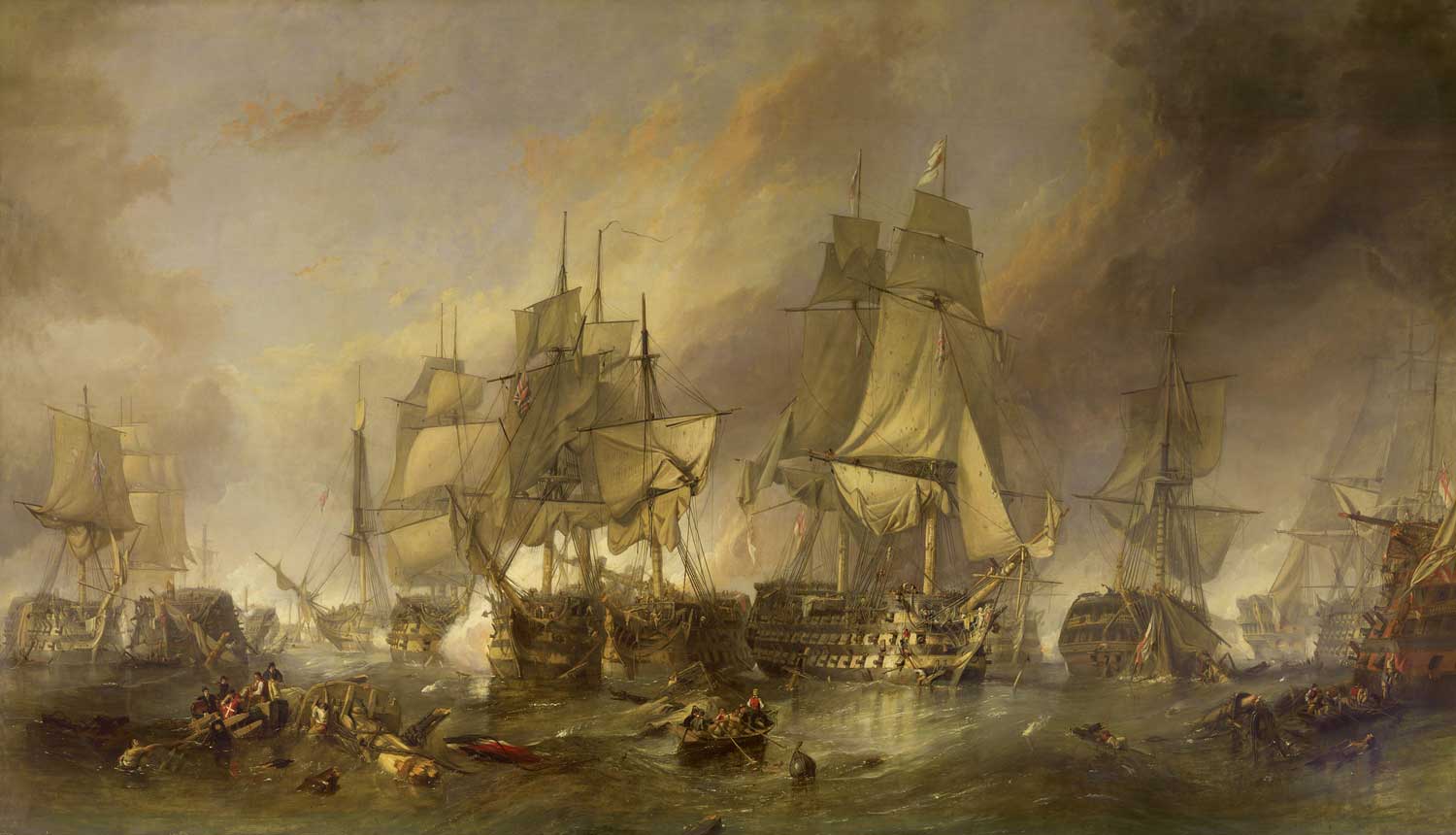 Battle of Trafalgar - Painting: Clarkson Frederick Stanfield 