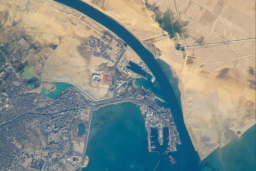 Suez Canal From Space - Credit: NASA